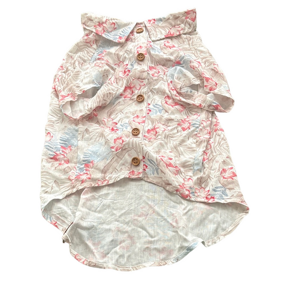 Tommy Bahama Other - Dog Apparel Clothing Tommy Bahama Floral Print Tan Blue Pink XL